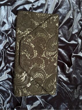 Jessica Simpson Black Lace Overlay Clutch
